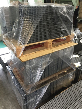スチールパイプ　両端83°斜め切り（菱形）